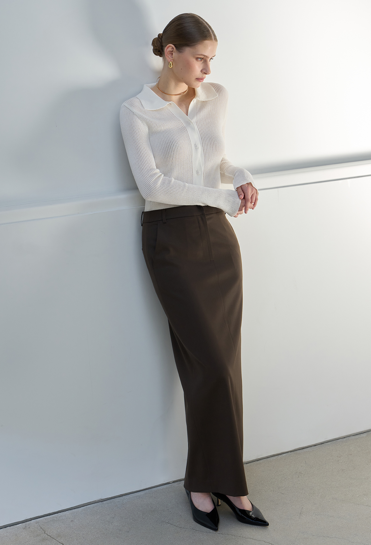 [Worn by Oh Yeon-seo] WOOL MAXI SKIRT