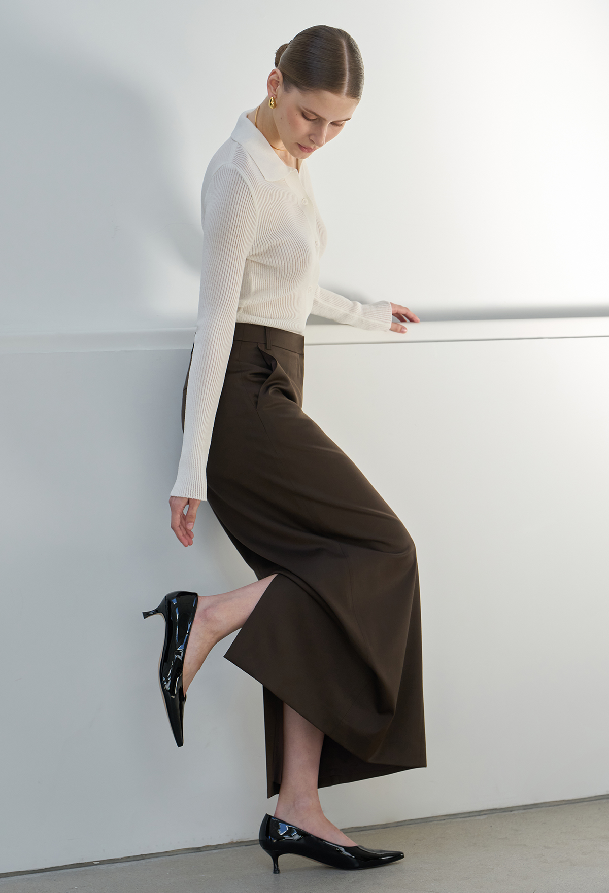 [Worn by Oh Yeon-seo] WOOL MAXI SKIRT