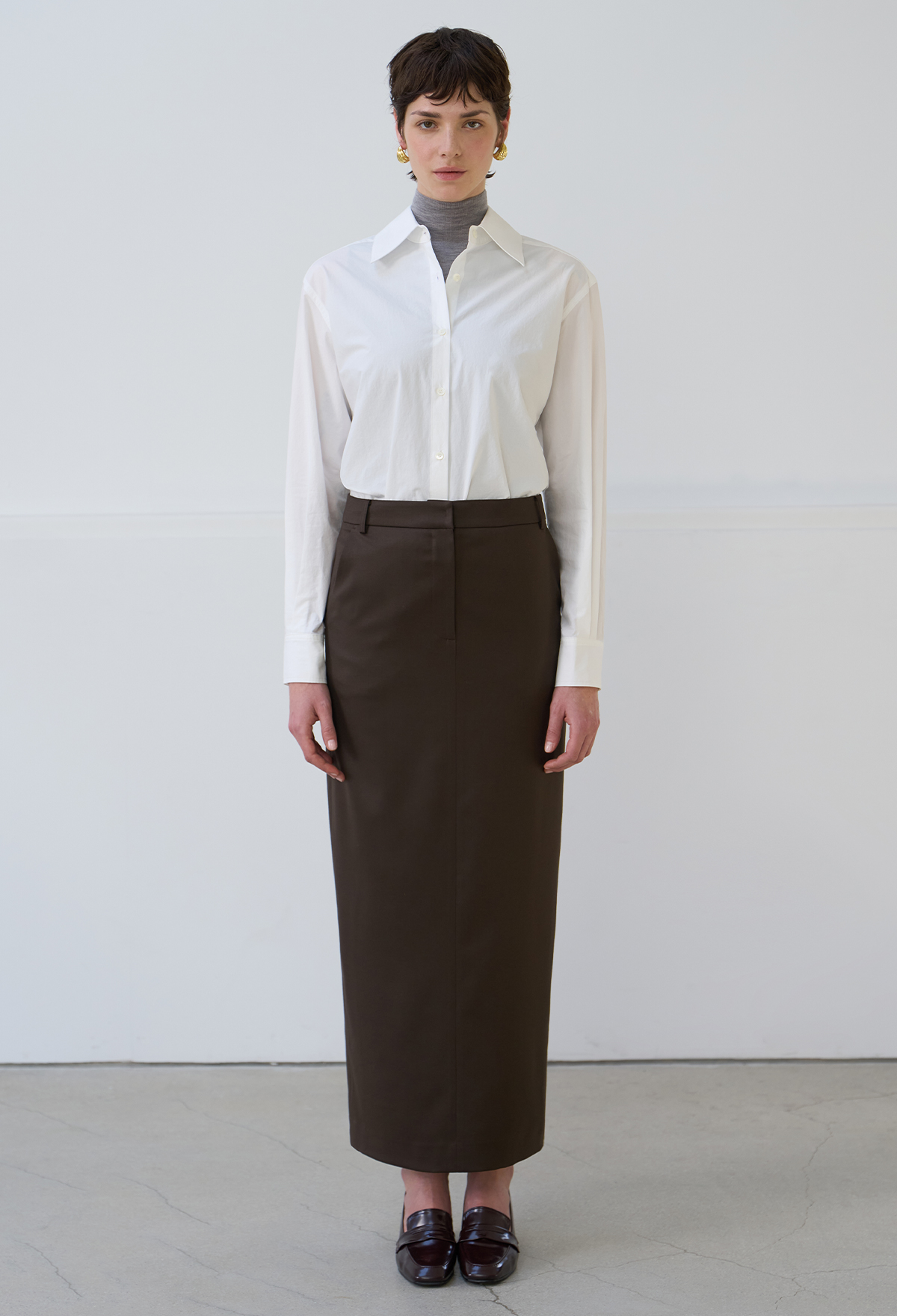 [Worn by Oh Yeon-seo] WOOL MAXI SKIRT