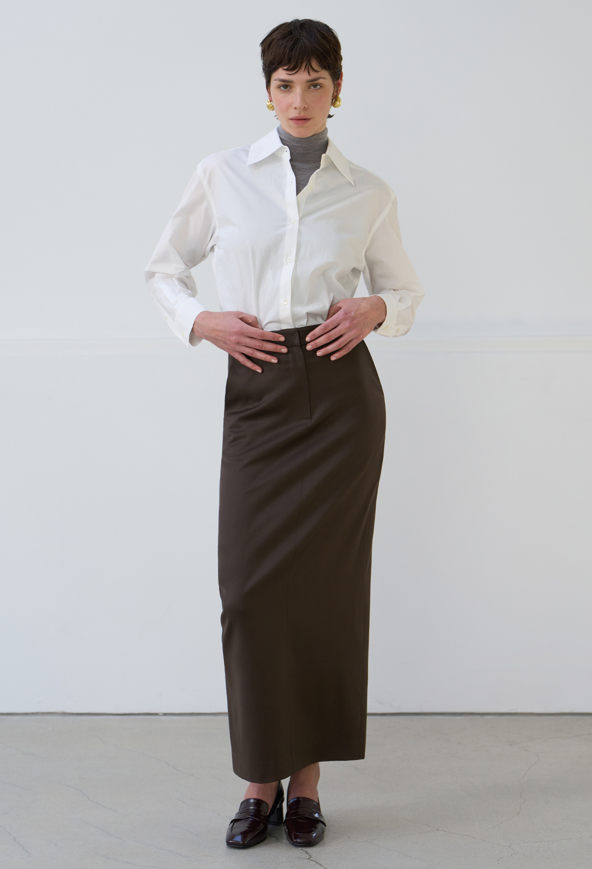 [Worn by Oh Yeon-seo] WOOL MAXI SKIRT