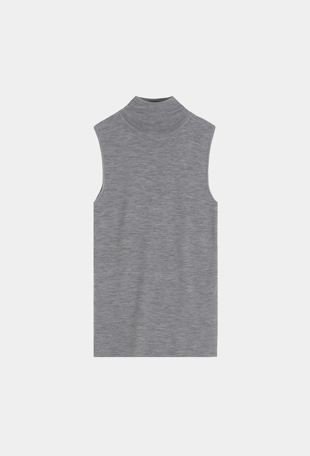 FINE WOOL SLEEVELESS KNIT