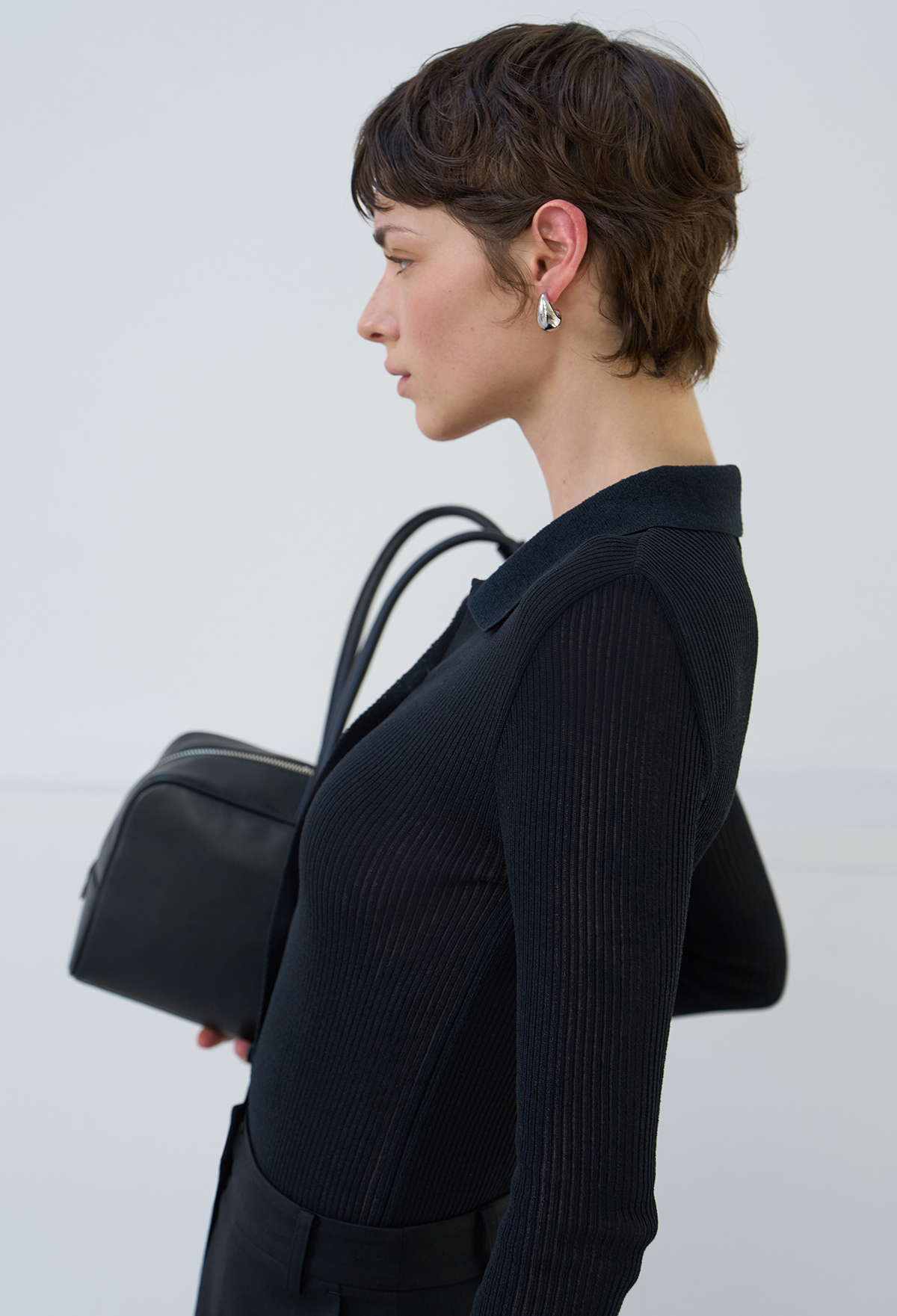 [Lee Yu-young wearing] RIB COLLAR CARDIGAN