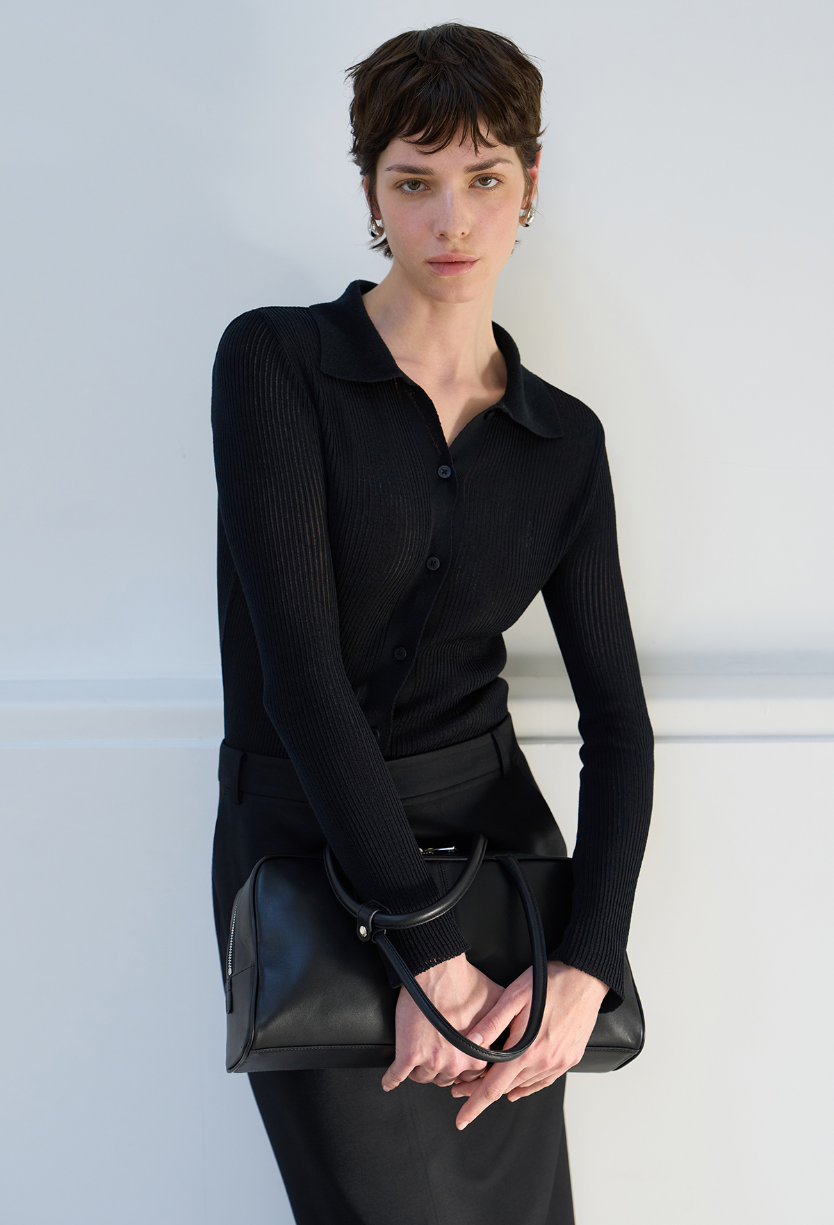 [Lee Yu-young wearing] RIB COLLAR CARDIGAN