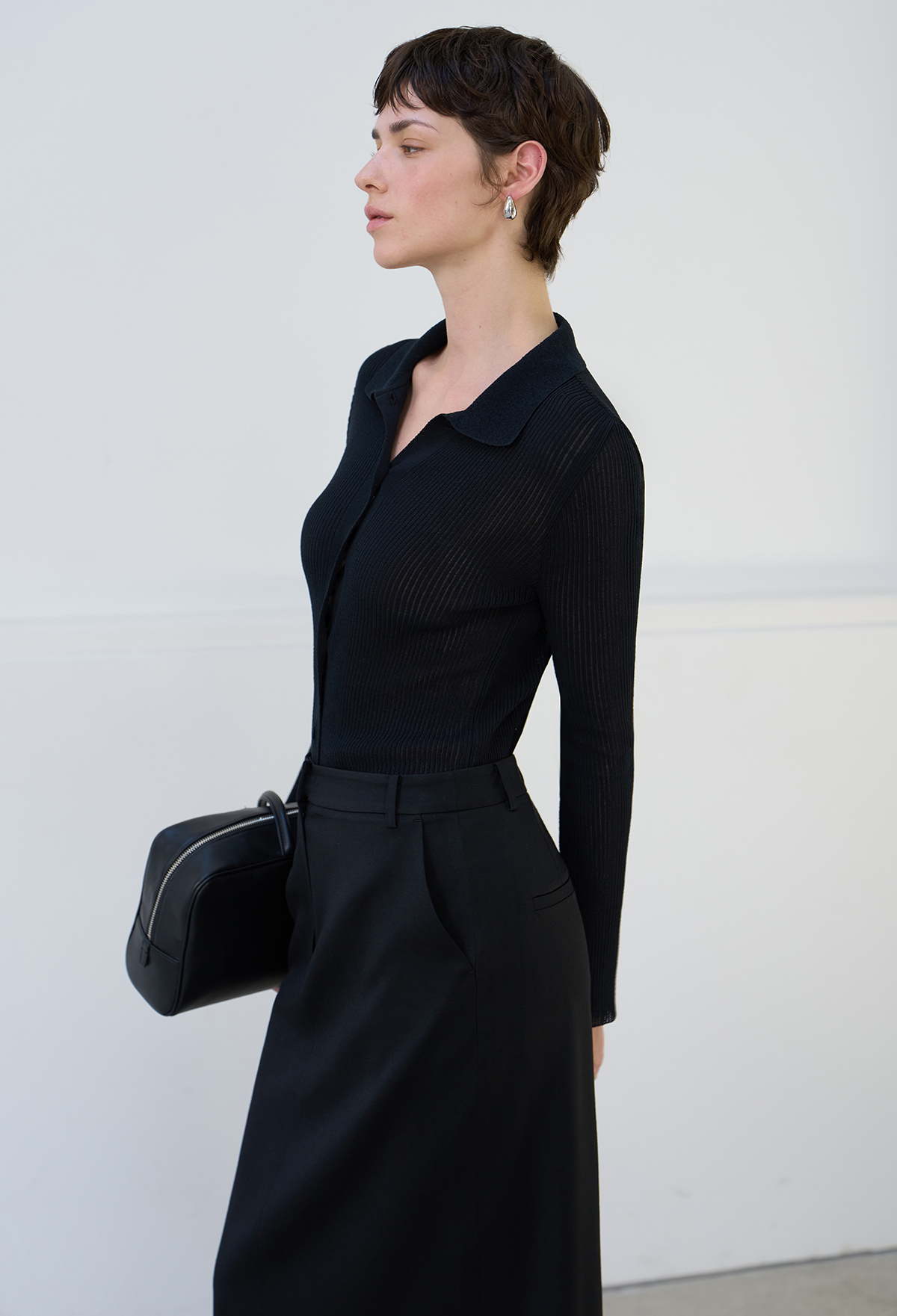 [Lee Yu-young wearing] RIB COLLAR CARDIGAN