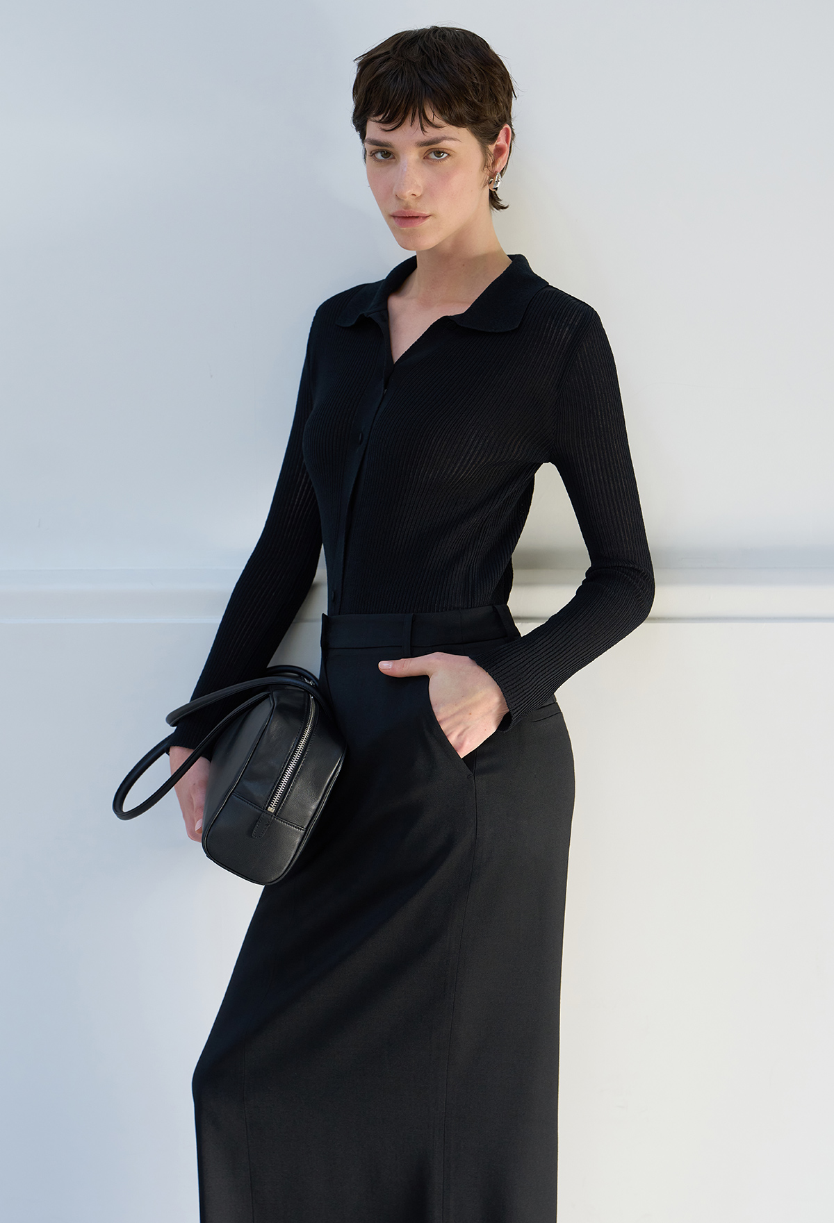 [Lee Yu-young wearing] RIB COLLAR CARDIGAN