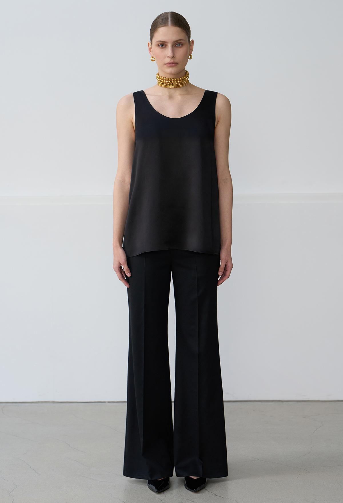 VIRGIN WOOL FLARED PANTS