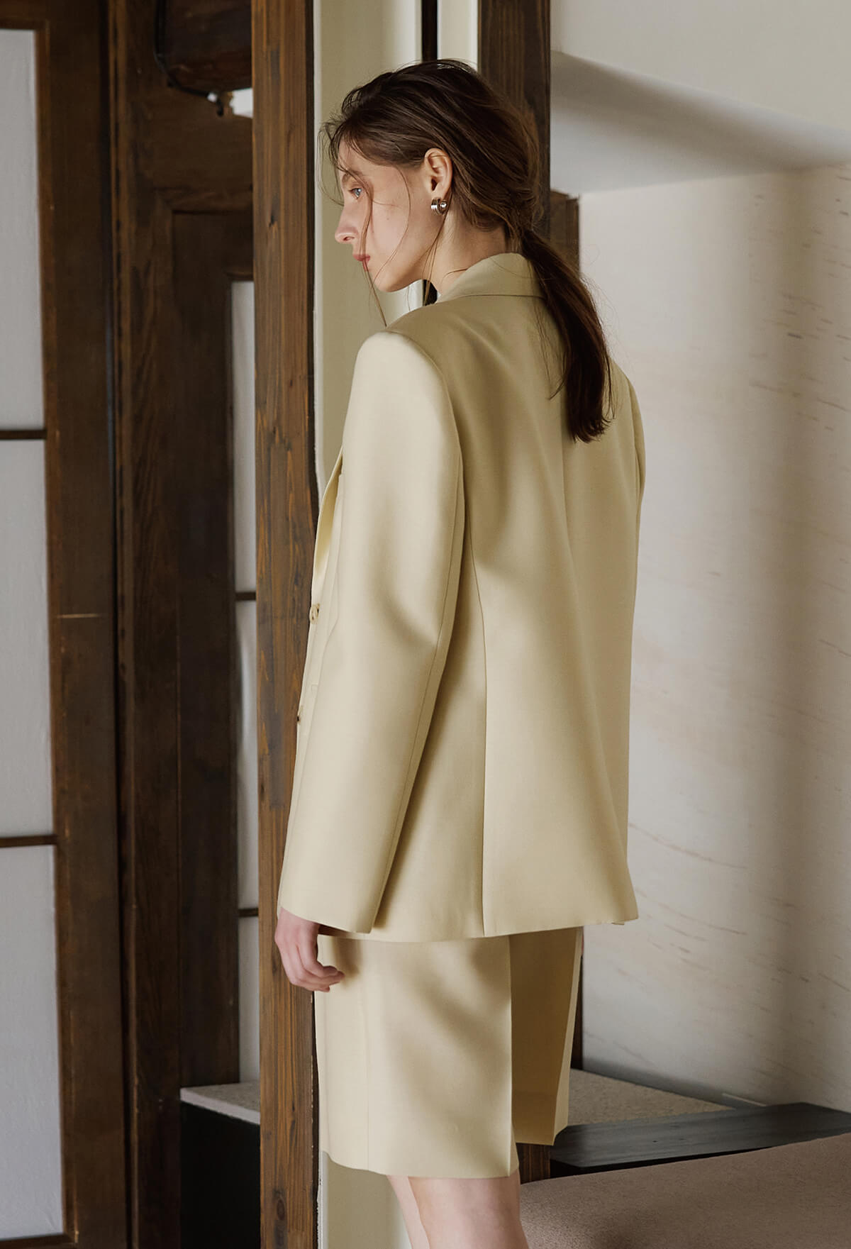 WOOL SILK TAILORED JACKET