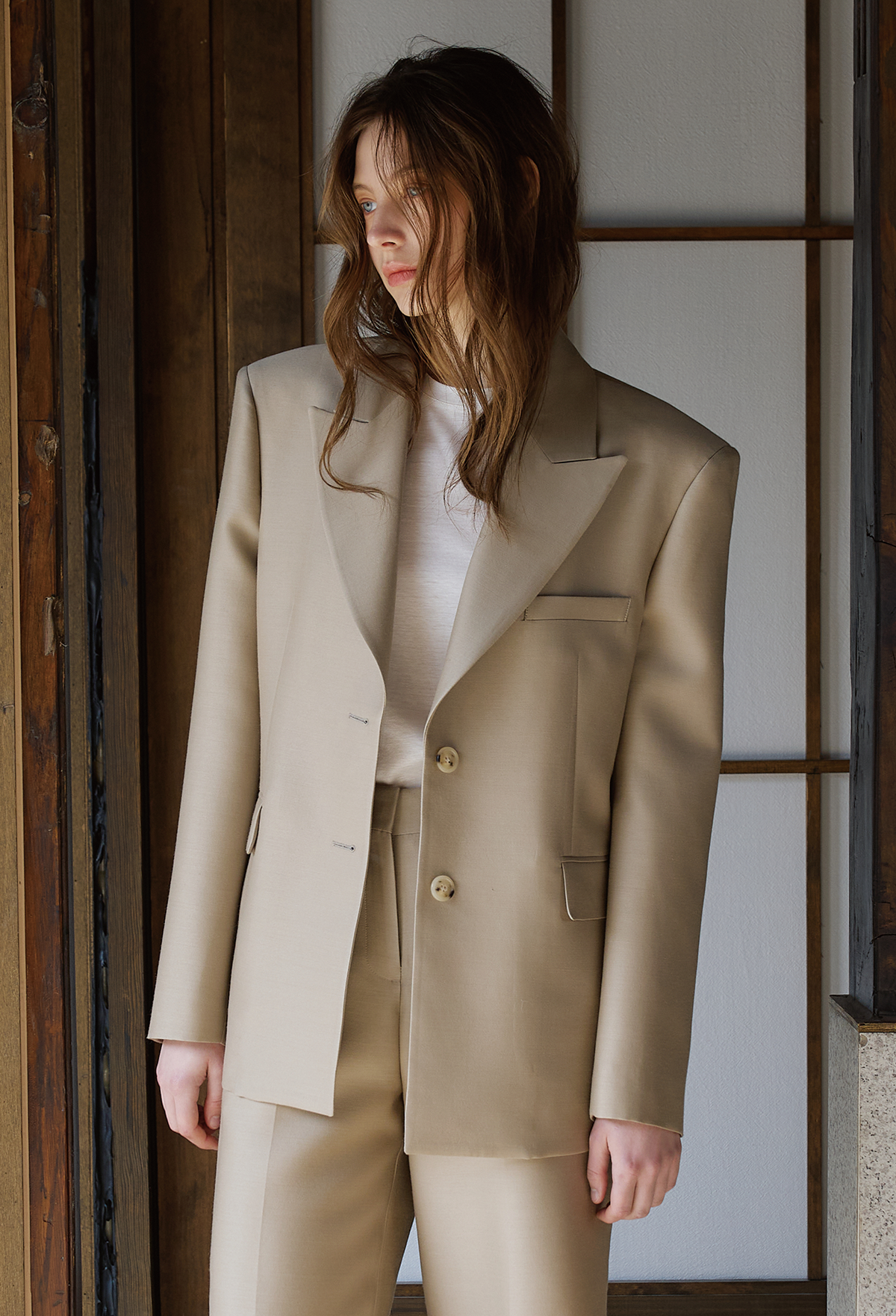 WOOL SILK TAILORED JACKET [LIMITED]