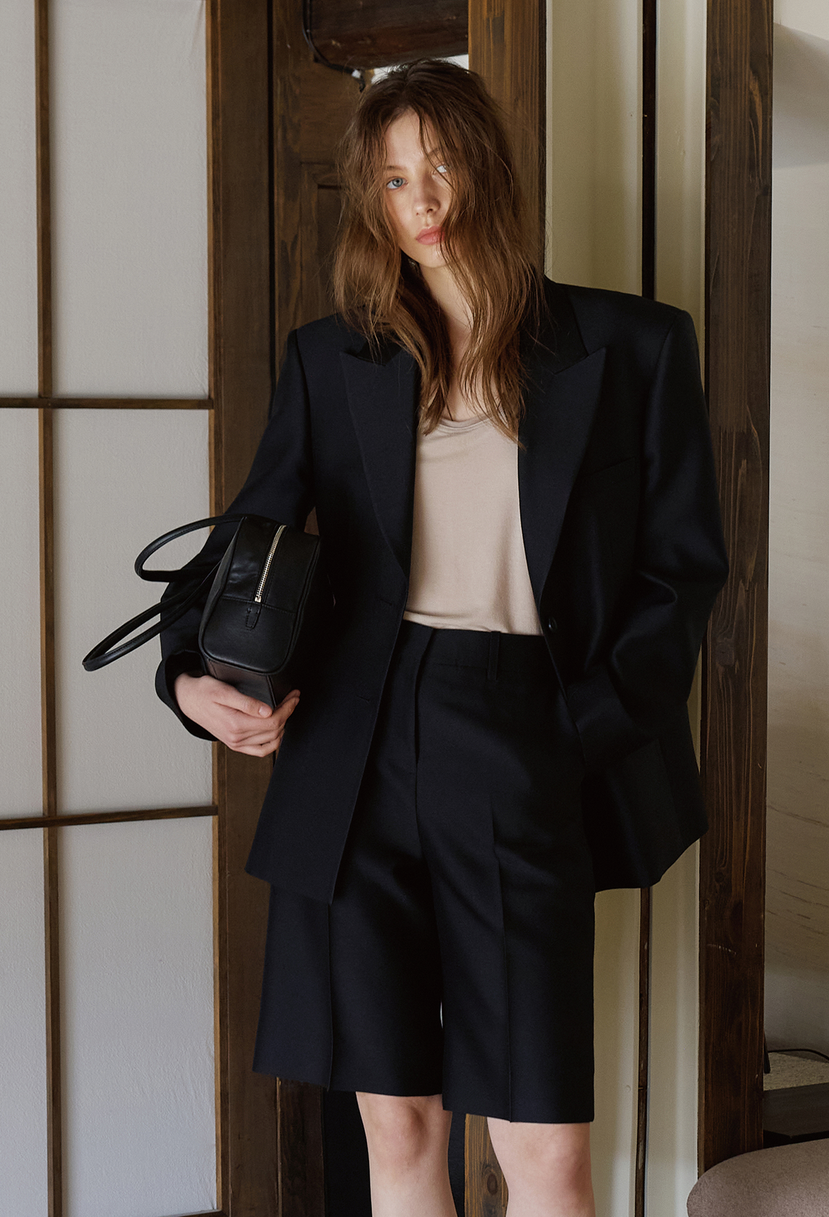 WOOL SILK TAILORED JACKET