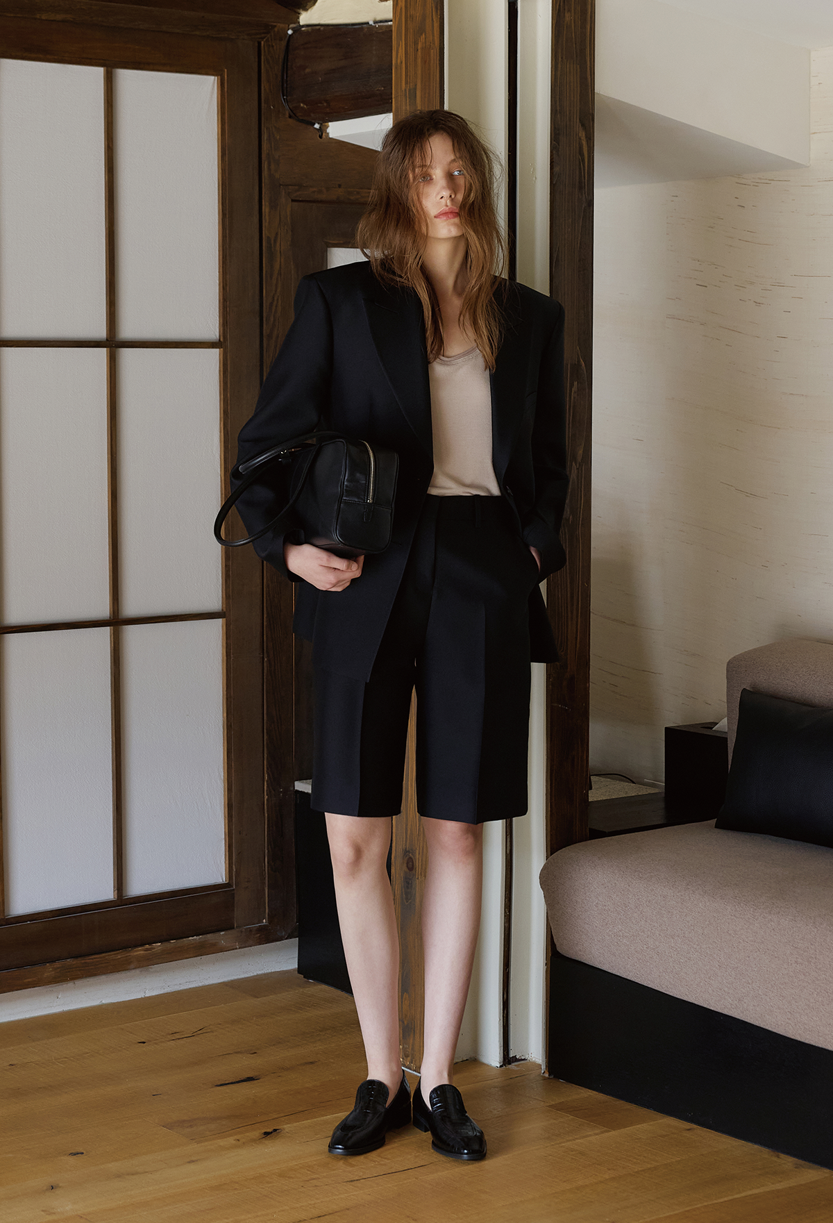WOOL SILK TAILORED JACKET