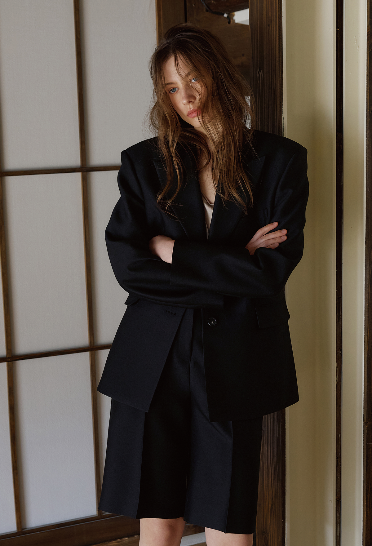 WOOL SILK TAILORED JACKET