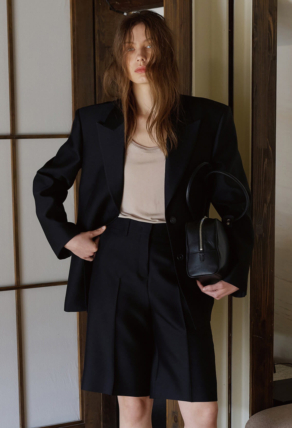 WOOL SILK BERMUDA PANTS [LIMITED]