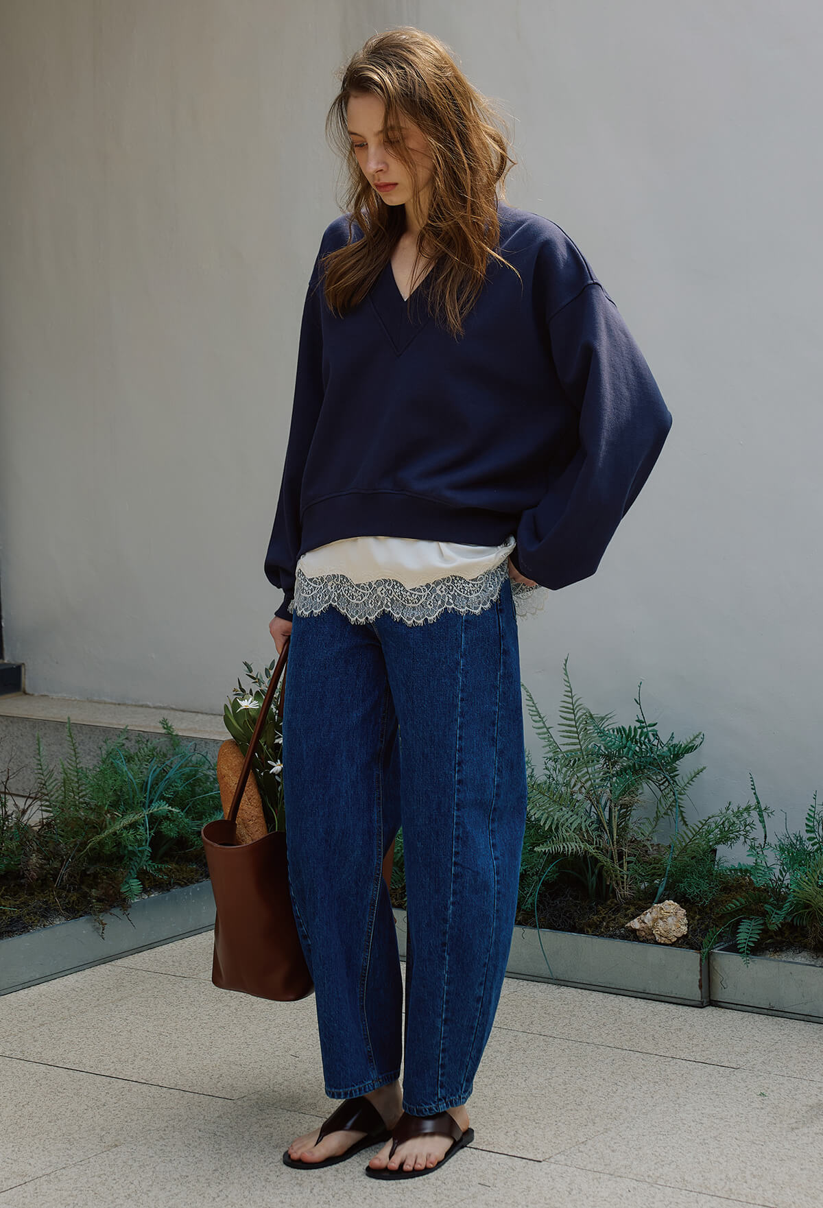 [2nd] CURVED VOLUME DENIM PANTS