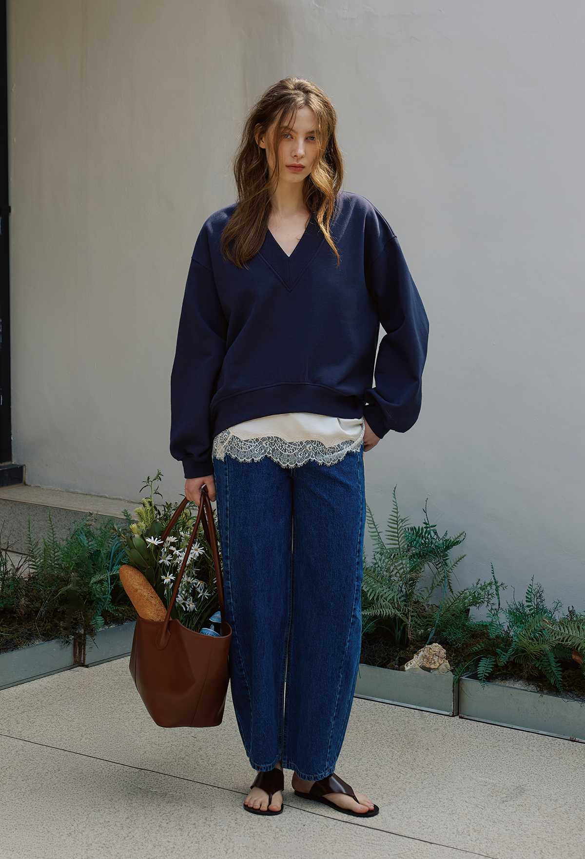 [2nd] CURVED VOLUME DENIM PANTS