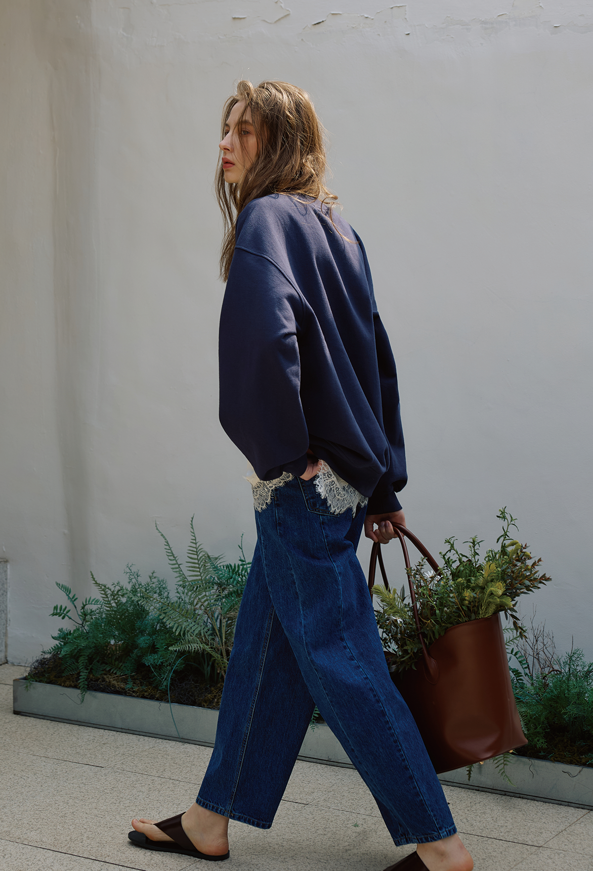 [2nd] CURVED VOLUME DENIM PANTS