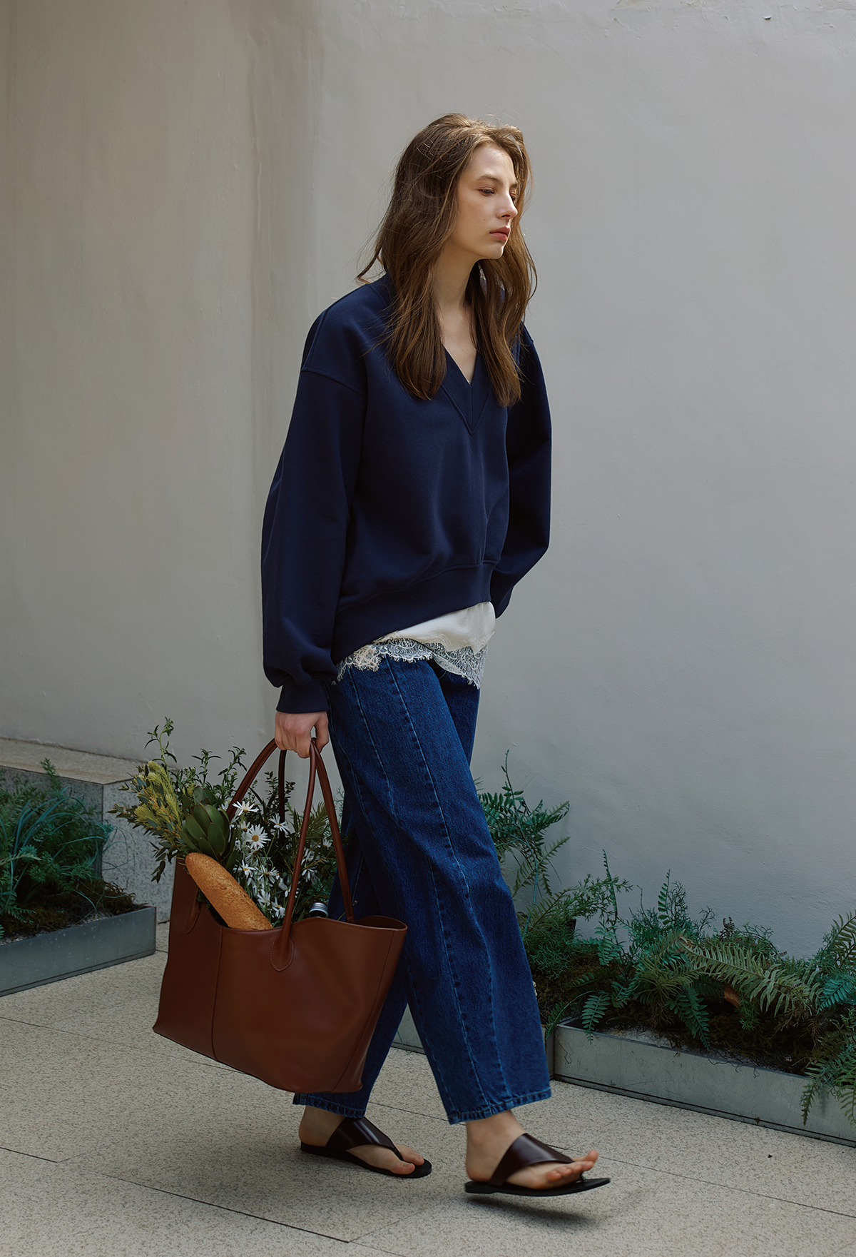 [2nd] CURVED VOLUME DENIM PANTS