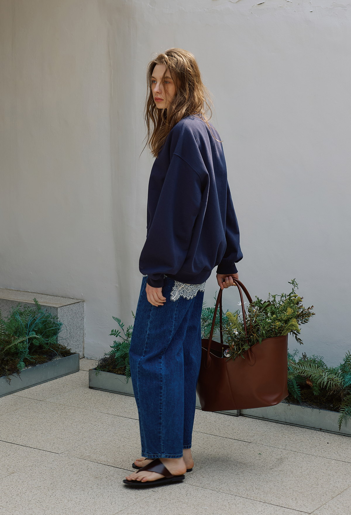 [2nd] CURVED VOLUME DENIM PANTS