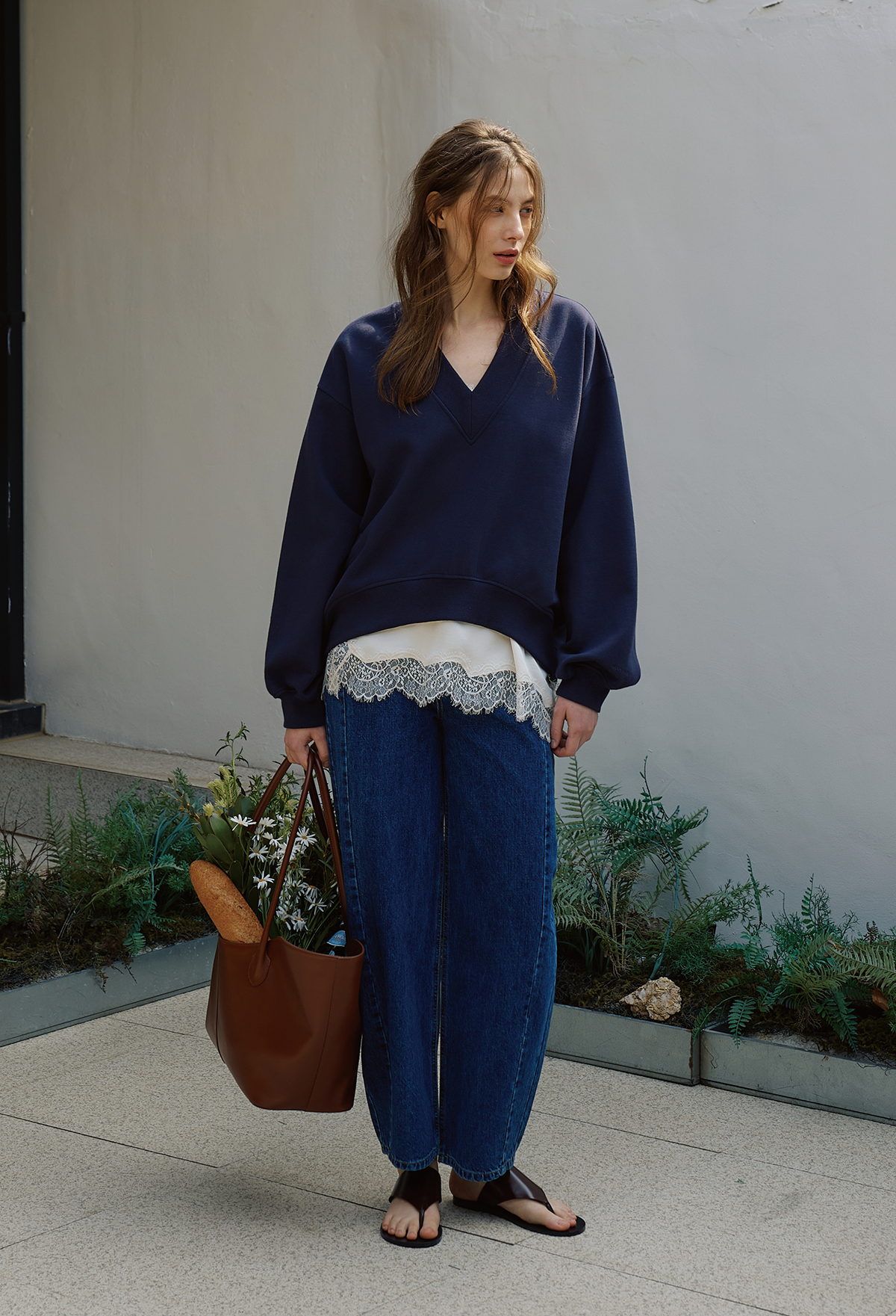 [2nd] CURVED VOLUME DENIM PANTS