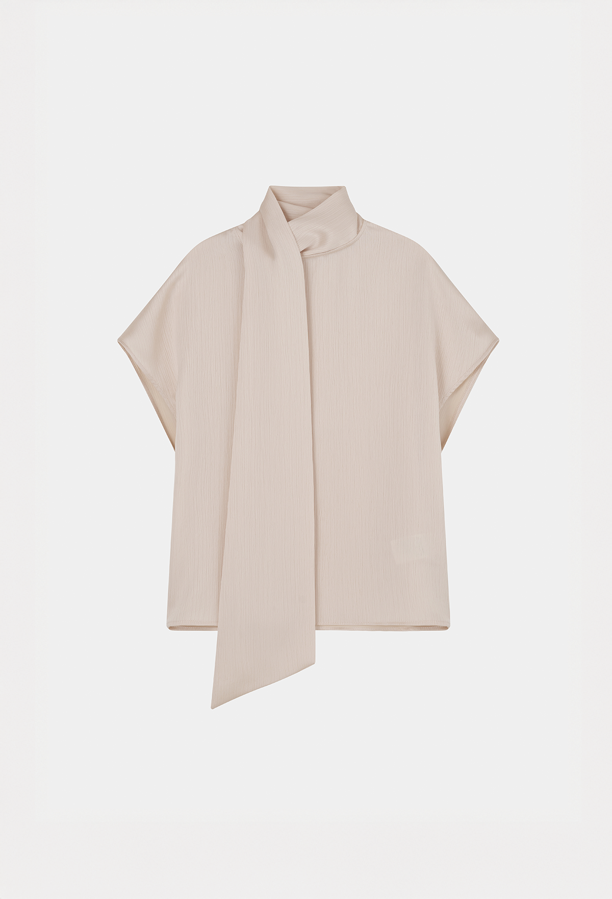 CRINKLE TIE BLOUSE