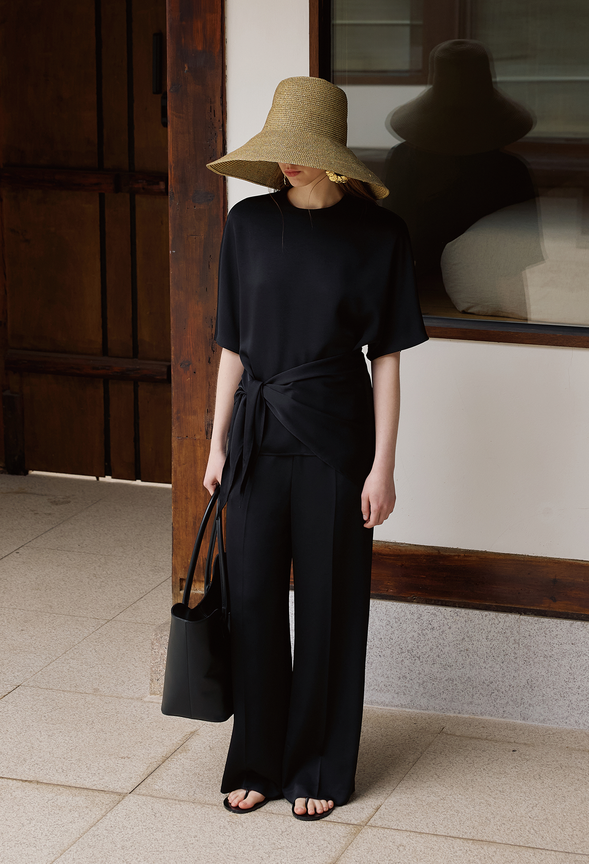 FLUID SCARF-SET BLOUSE