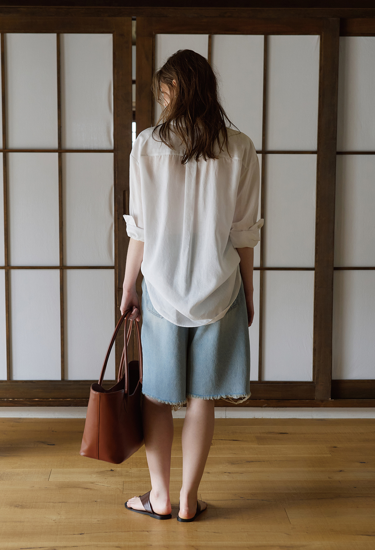 [2nd] Linen-Blend Shirt